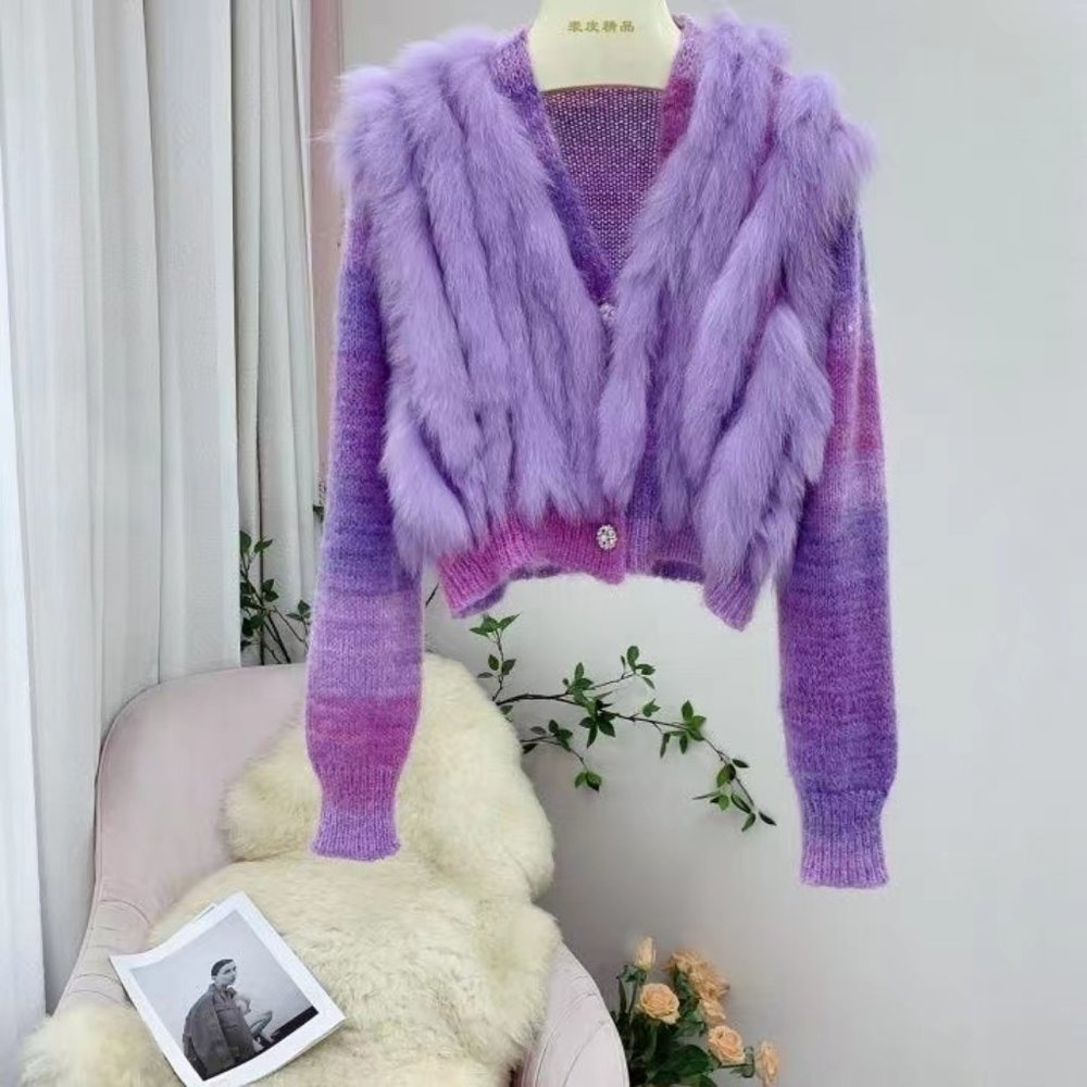 New V-neck cardigan sweater jacket for fall